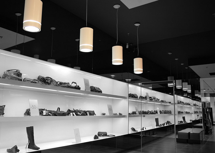 Tienda zapatos colgante 1 luz