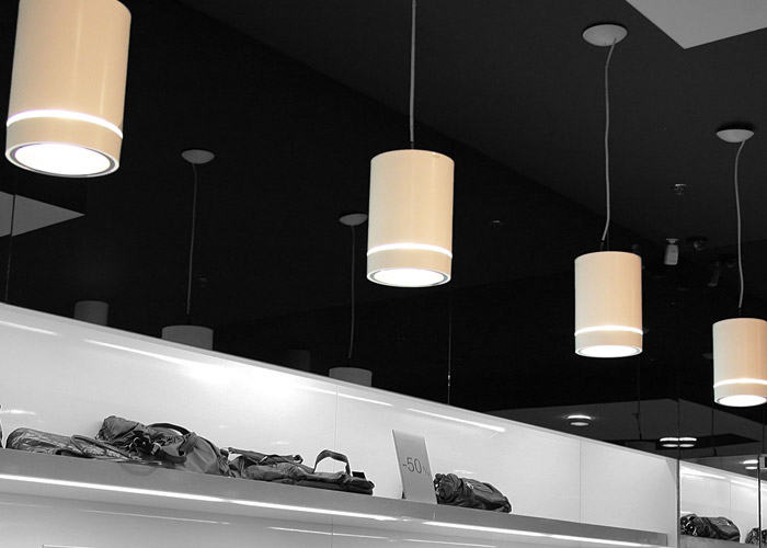 Tienda zapatos colgante 1 luz