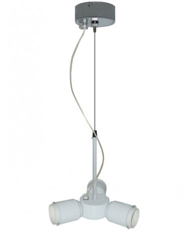 Pendel Blanco 3 Luces Con Un Cable De Acero 