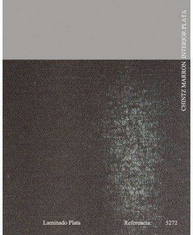 CHINTZ MARRON LAMINADO PLATA
