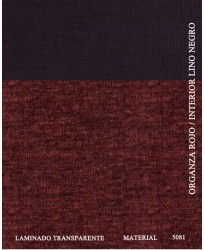 ORGANZA ROJO - NEGRO