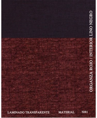 ORGANZA ROJO - NEGRO