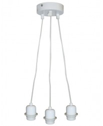 Colgante Tres Luces Con Tres Cables Transp.