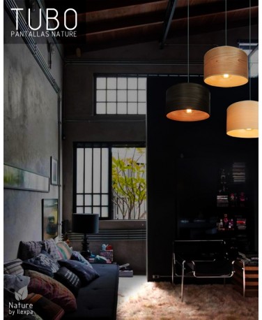 Colgante Tubode colores de madera Nature