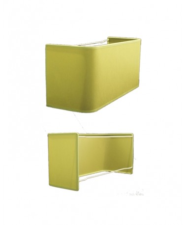 Aplique rectangular canto romo