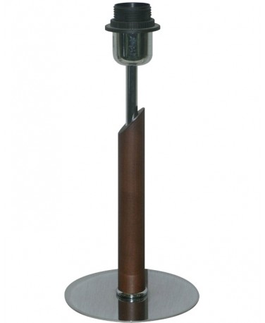 Sobremesa De Madera Color Chocolate 32 Cm Con Base Redonda De 15 Cm 