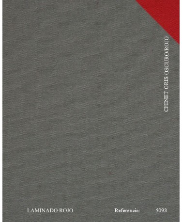 CHINET GRIS OSCURO / ROJO