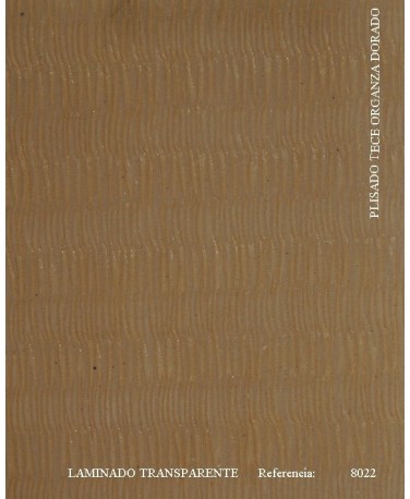 PLISADO TECE ORGANZA DORADO