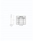 Sobremesa De 54 Cm Rectangular Forrado En Piel Y Base Metalica De 15 Cm 