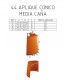 Aplique conico media caña