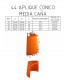Aplique conico media caña
