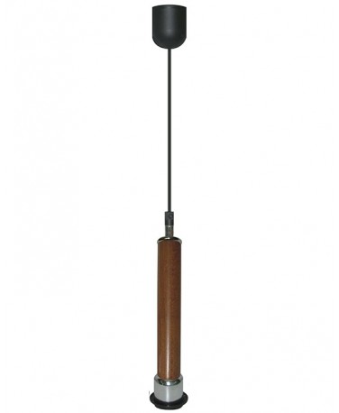 Colgante Cilindro De Madera Color Miel 1 Luz