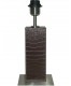 Sobremesa De 33 Cm Rectangular Forrado En Piel Y Base Metalica De 15 Cm 