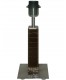 Sobremesa De 28 Cm Rectangular Forrado En Piel Y Base Metalica De 12 Cm