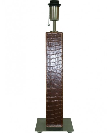 Sobremesa De 54 Cm Rectangular Forrado En Piel Y Base Metalica De 15 Cm 