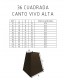 Cuadrada canto vivo alta